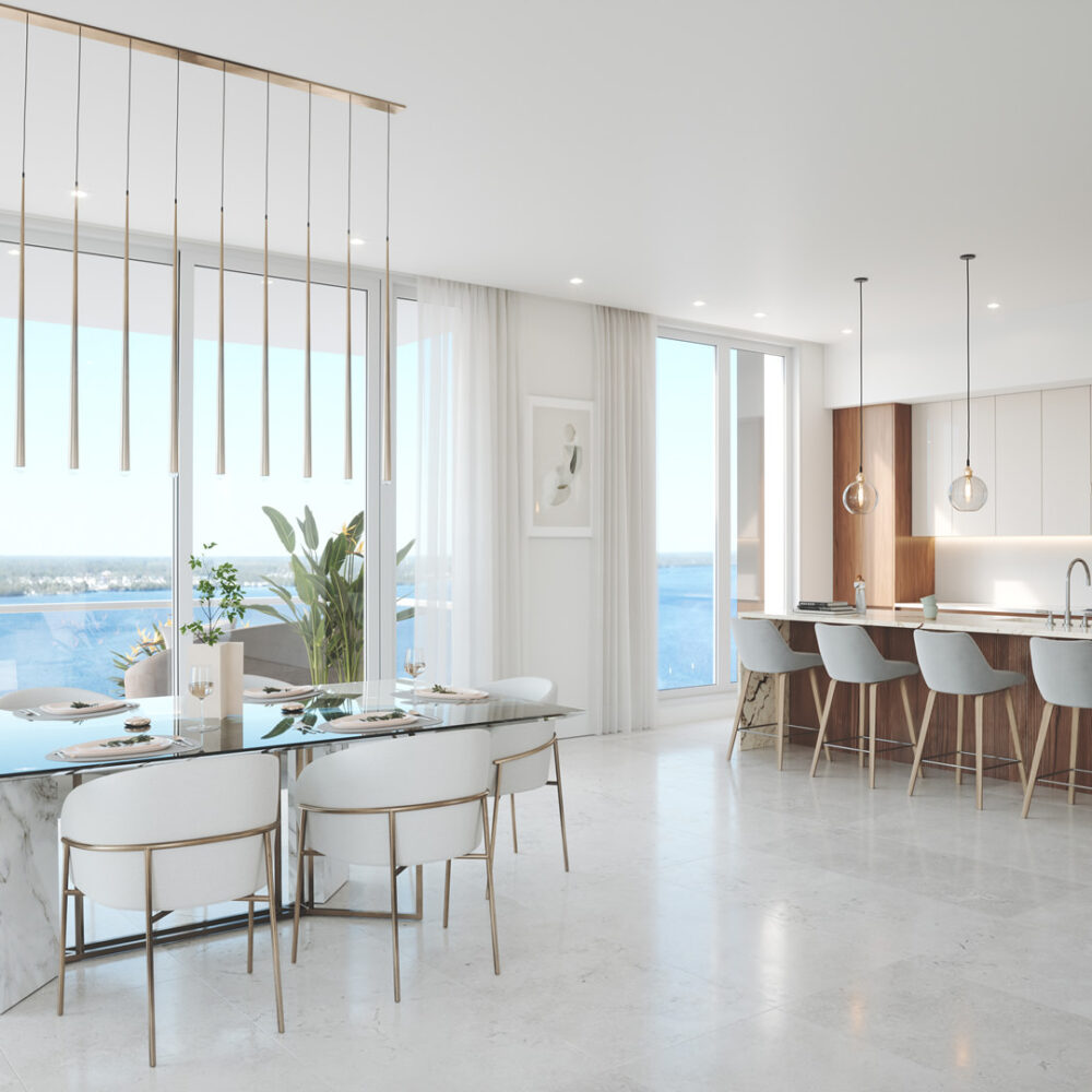 Aqua Residence Dining Area and Kitchen