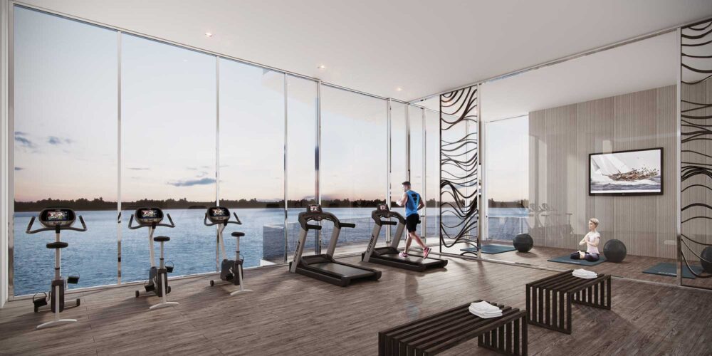 State‐of‐the‐art fitness center and virtual on‐demand classes