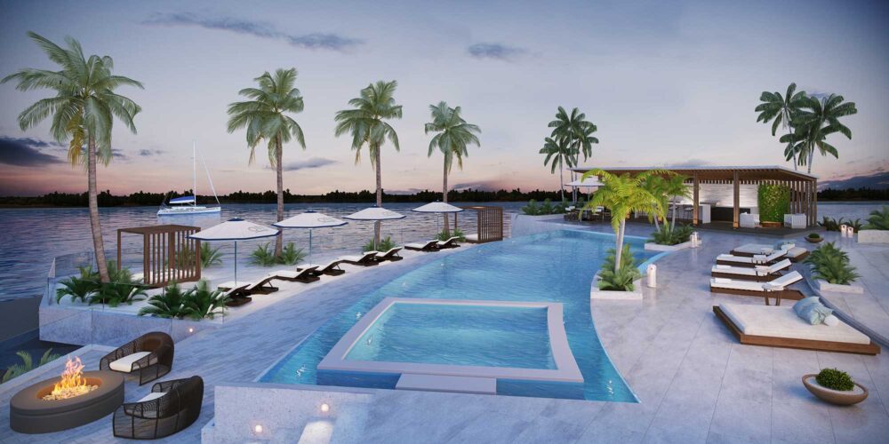 Heated Infinity Edge Pool with a Cascading Waterfall
