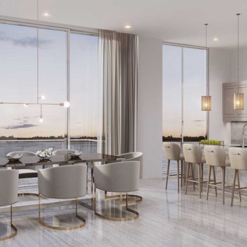 Wave Residence Dining Area and Kitchen